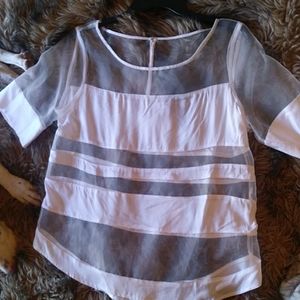 Sheer bathing suit cover up top M/L